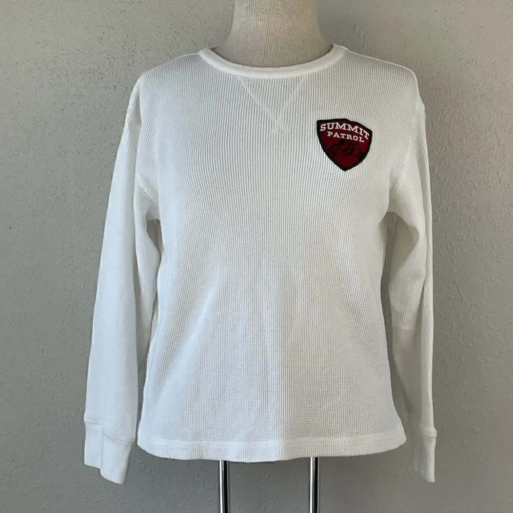 EUC Gymboree Kids White Long John Style Summit Patrol Long Sleeve Top 10